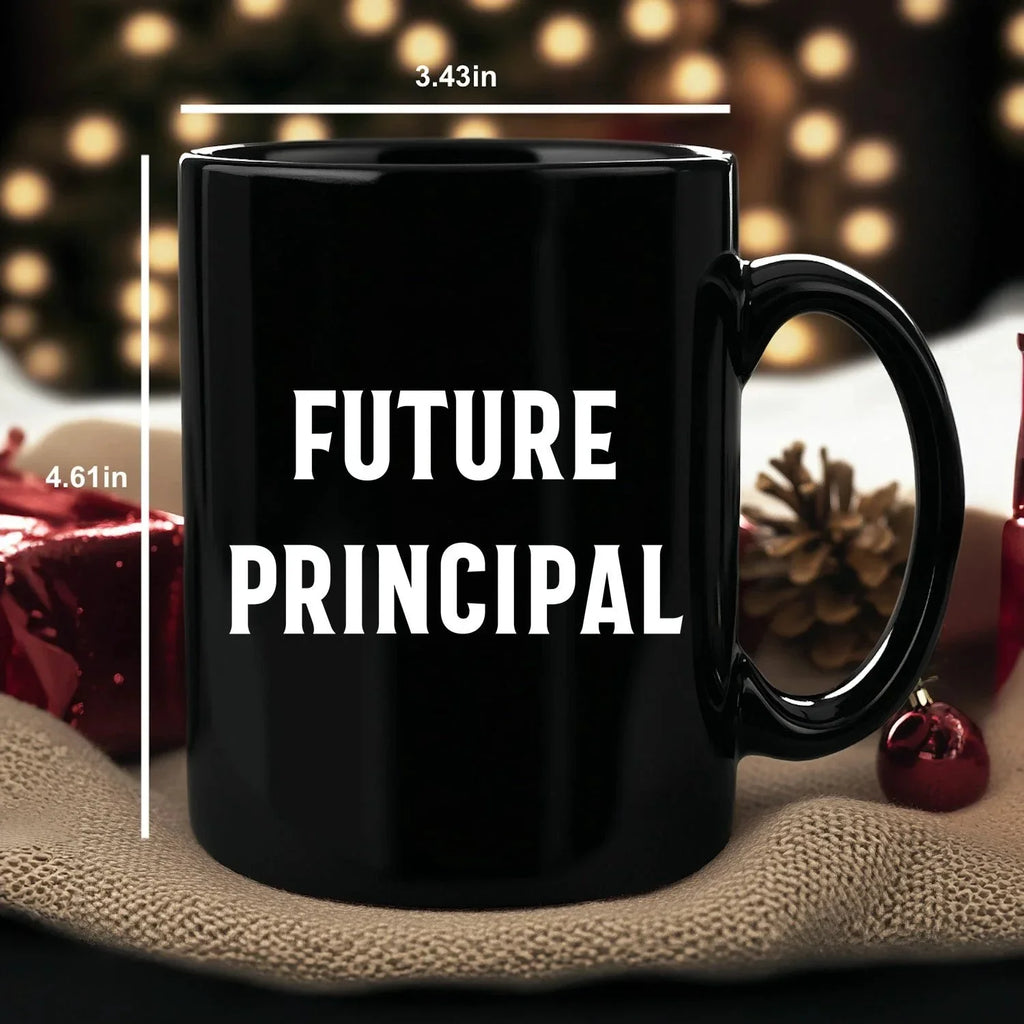 Funny Principal Gifts from Friends, Black Coffee Mug for Future Principal's Birthday, 'You're the Principal, I'm Just Here for the Coffee'