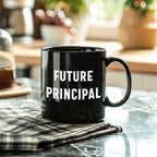 Funny Principal Gifts from Friends, Black Coffee Mug for Future Principal's Birthday, 'You're the Principal, I'm Just Here for the Coffee'