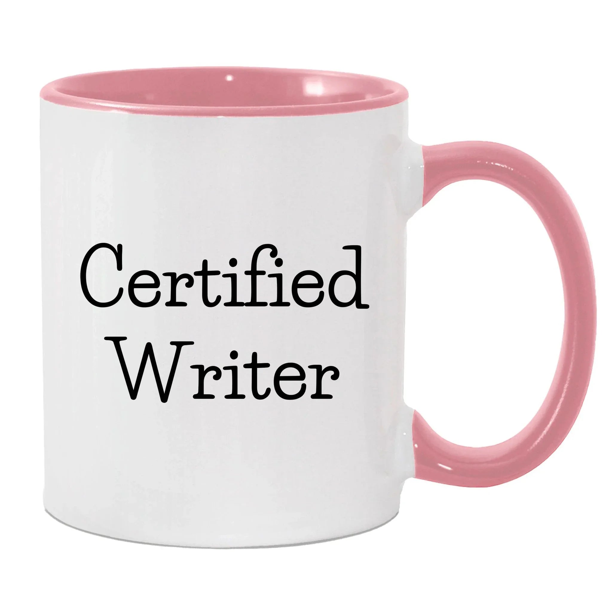 Funny Certified Writer Gifts from Family to Writers for Graduation Unique Two Tone Coffee Mugs