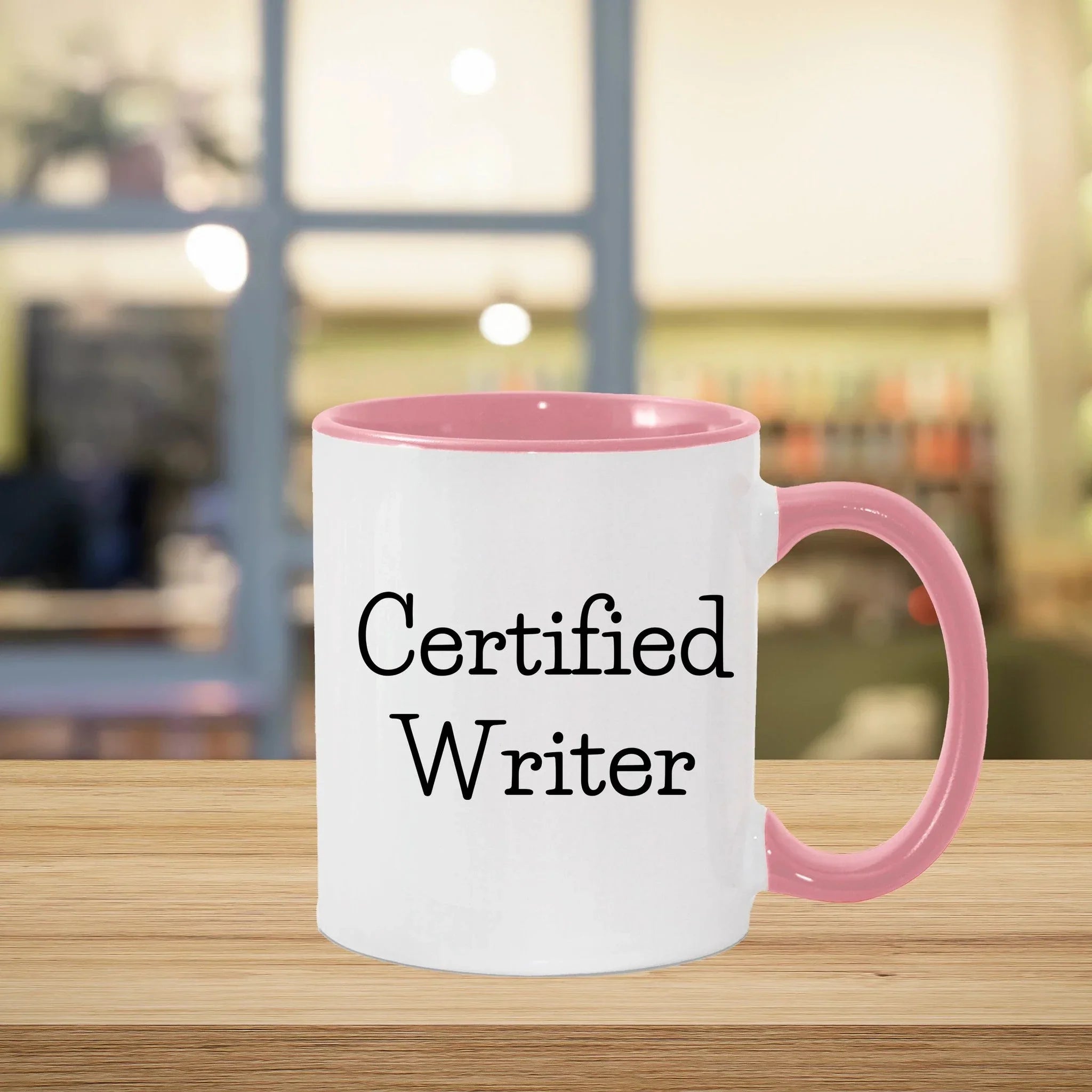 Funny Certified Writer Gifts from Family to Writers for Graduation Unique Two Tone Coffee Mugs