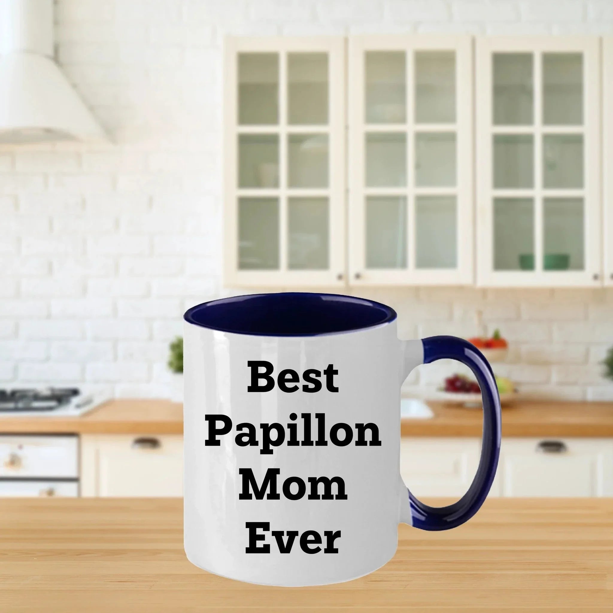 Spring Pet Products Best Papillon Mom Ever, Funny Papillon Dog Lover Gift, Two Tone Coffee Mug Birthday, Mother's Day, Chritmas Gifts