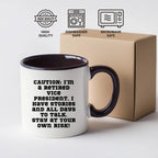 Retired Vice President Humor Two Tone Coffee Mug - Mallard Moon