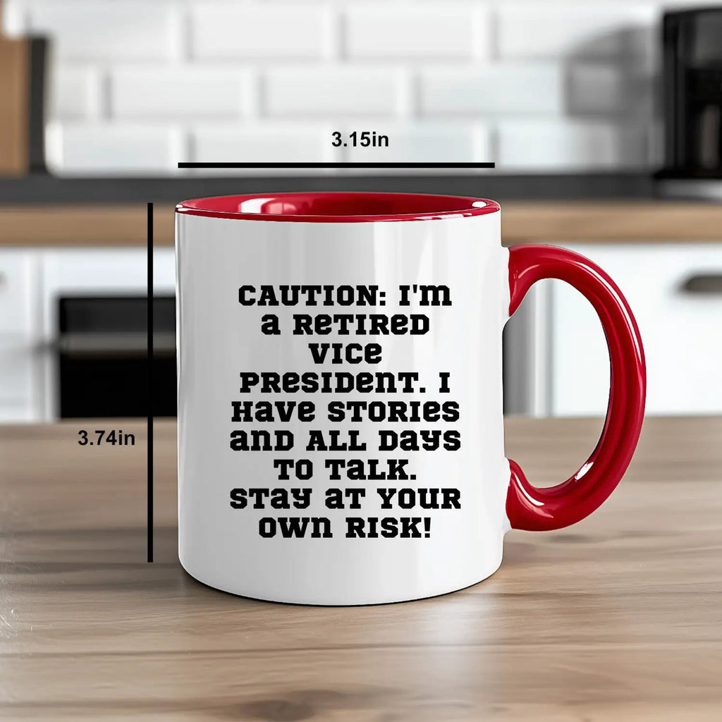Retired Vice President Humor Two Tone Coffee Mug - Mallard Moon