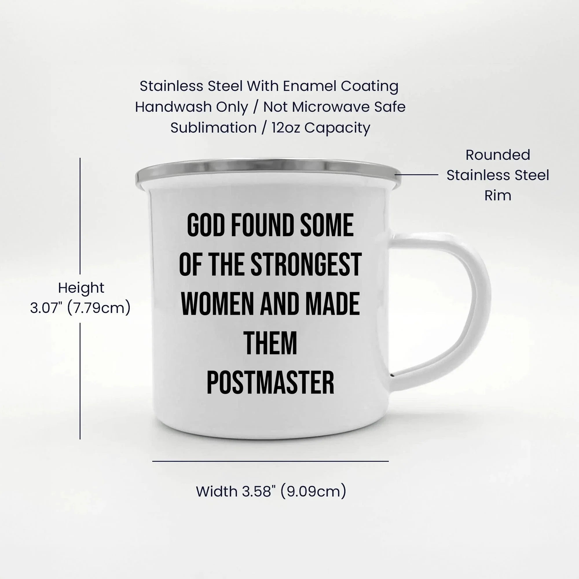 Funny Postmaster Gifts from Friends for Women, Inspirational Camping Mug for Graduation, 'God Found Some Of The Strongest Women And Made Them Postmaster' Quote