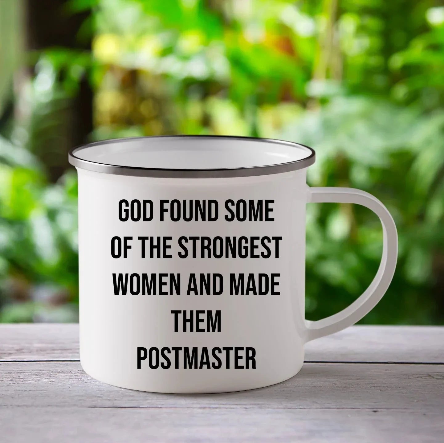 Funny Postmaster Gifts from Friends for Women, Inspirational Camping Mug for Graduation, 'God Found Some Of The Strongest Women And Made Them Postmaster' Quote