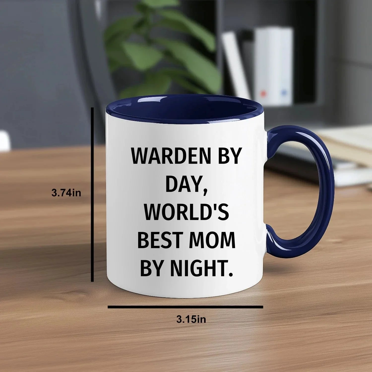 Warden Gifts by Day, Funny Mom by Night, Two Tone Coffee Mug for Father's Day