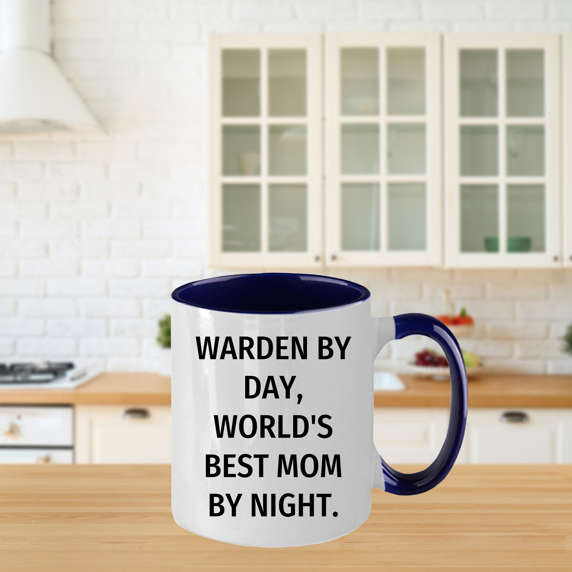 Warden Gifts by Day, Funny Mom by Night, Two Tone Coffee Mug for Father's Day - Mallard Moon Gift Shop