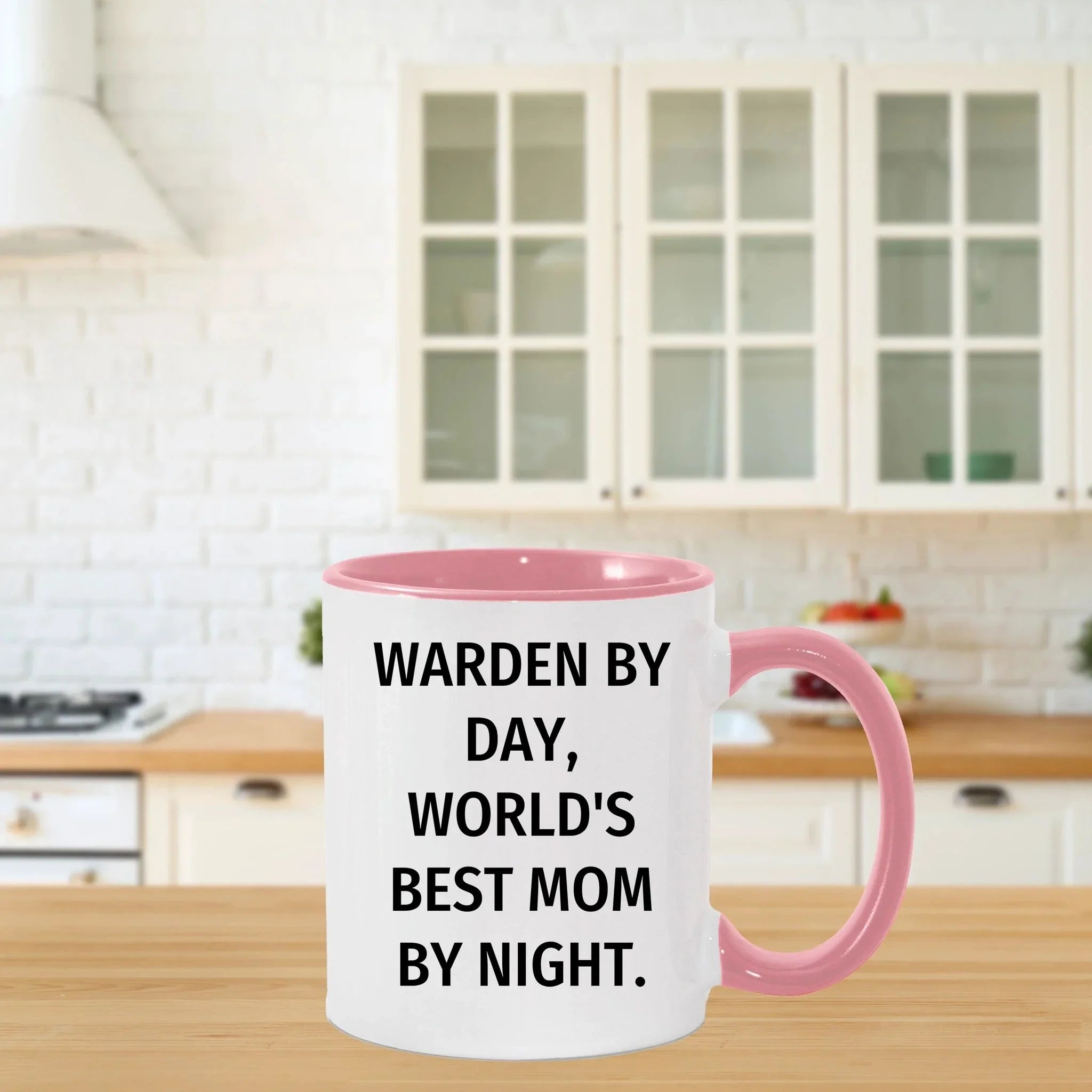 Warden Gifts by Day, Funny Mom by Night, Two Tone Coffee Mug for Father's Day