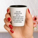 I'm an Operator. Not a Magician – Funny Shot Glass Gift for Machine Operators, Call Center Pros, and Heavy Equipment Heroes