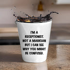 Receptionist Gifts, I'm A Receptionist. Not A Magician But I Can See Why You Might Be Confused. Funny Shot Glass Unique Birthday, Christmas, Coworker Gifts