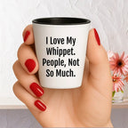 I Love My Whippet. People, Not So Much – Funny Dog Lover Shot Glass for Whippet Owners