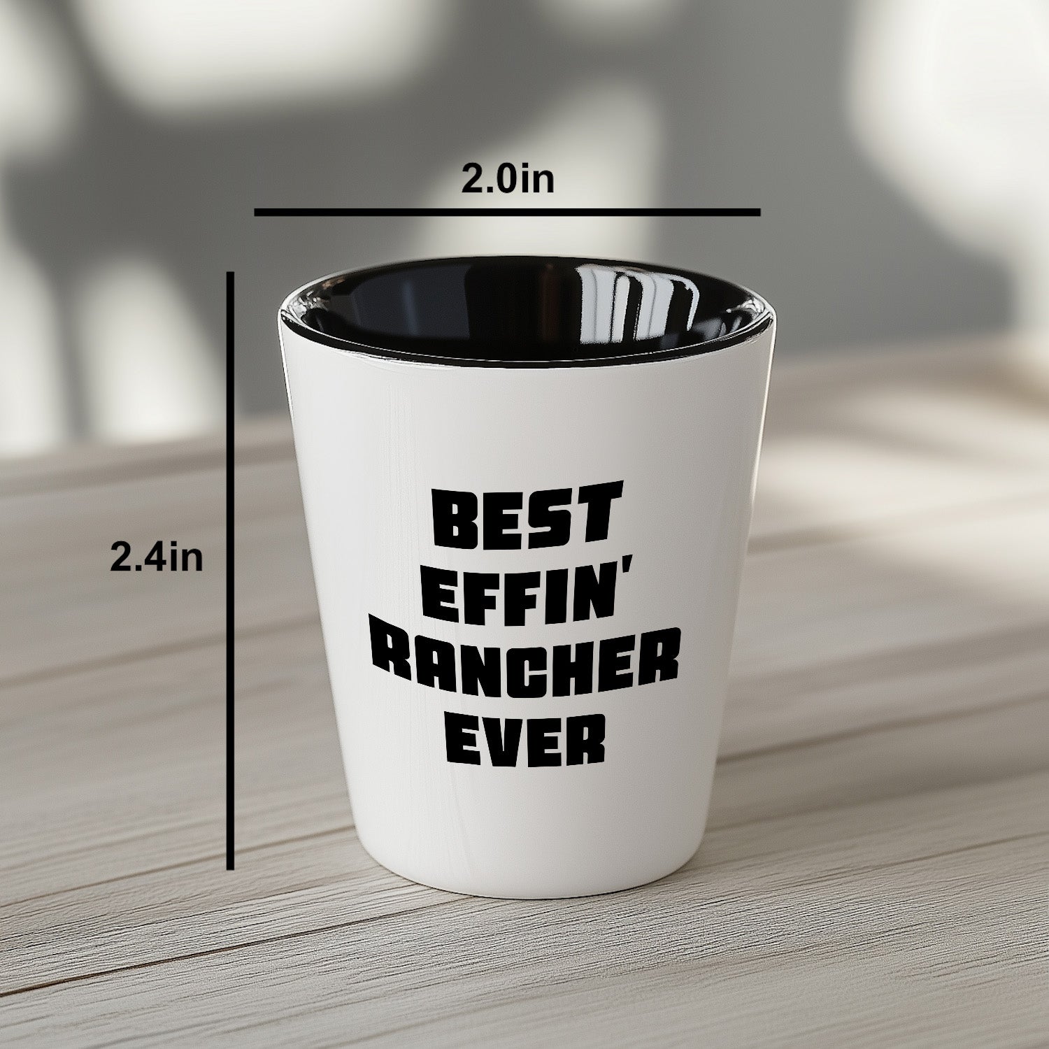 Best Effin’ Rancher Ever Shot Glass – Funny Ranch Life Gift for Farmers, Cowboys, and Country Folk - Mallard Moon Gift Shop