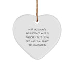 Personal Assistant Gifts from Friends - Funny Heart Ornament for Christmas, 'I'm A Personal Assistant. Not A Magician...'