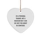 Personal Trainer Gifts from Friends - Funny Heart Ornament for Personal Trainer Lover - Unique Christmas Unique Gifts for Men, Women, Coworkers, or Family