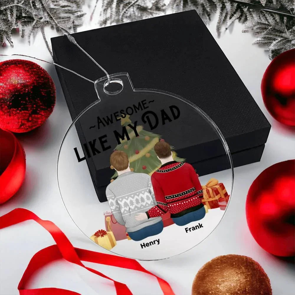 Personalized Awesome Like My Dad Acrylic Keepsake Ornament