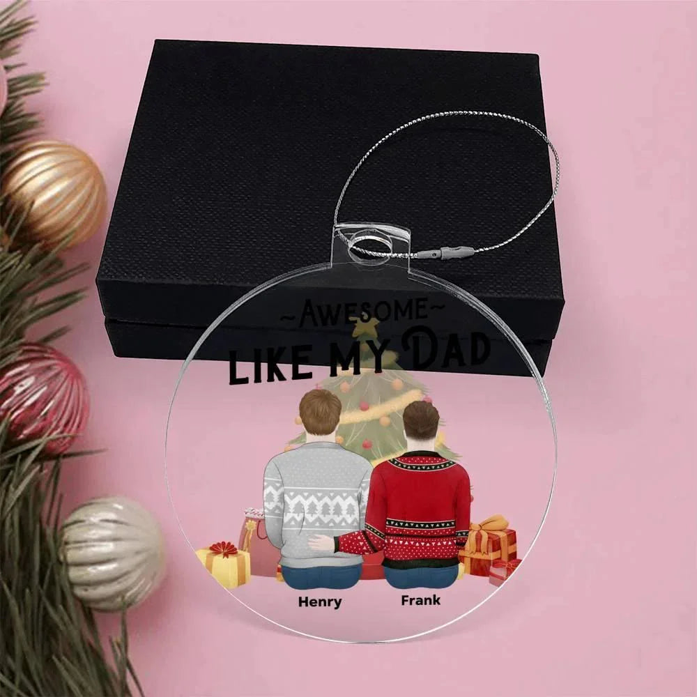 Personalized Awesome Like My Dad Acrylic Keepsake Ornament