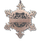 Personalized Christmas Wreath Laser Engraved Snowflake Stainless Steel Tree Ornament