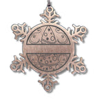 Personalized Family Name Laser Engraved Stainless Steel Snowflake Tree Keepsake Ornament