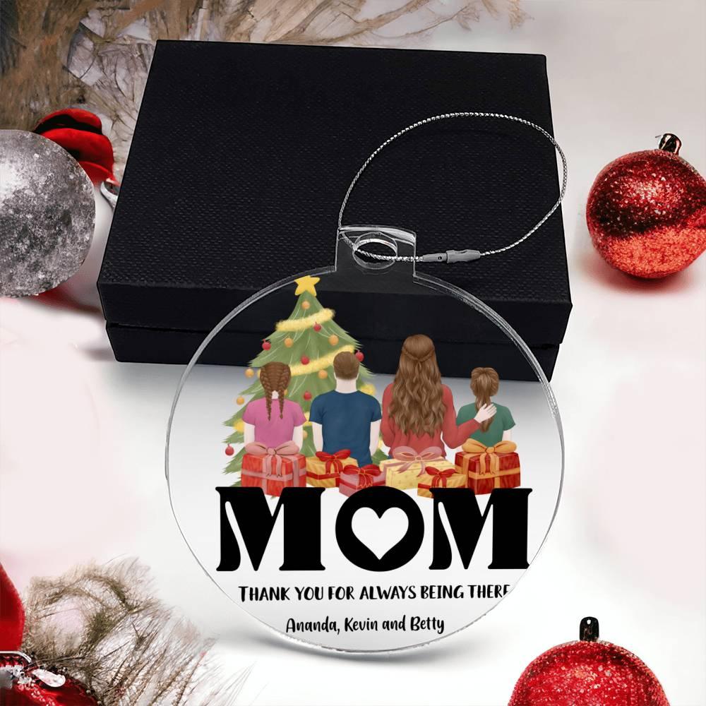 Personalized Mom Acrylic Keepsake Christmas Ornament
