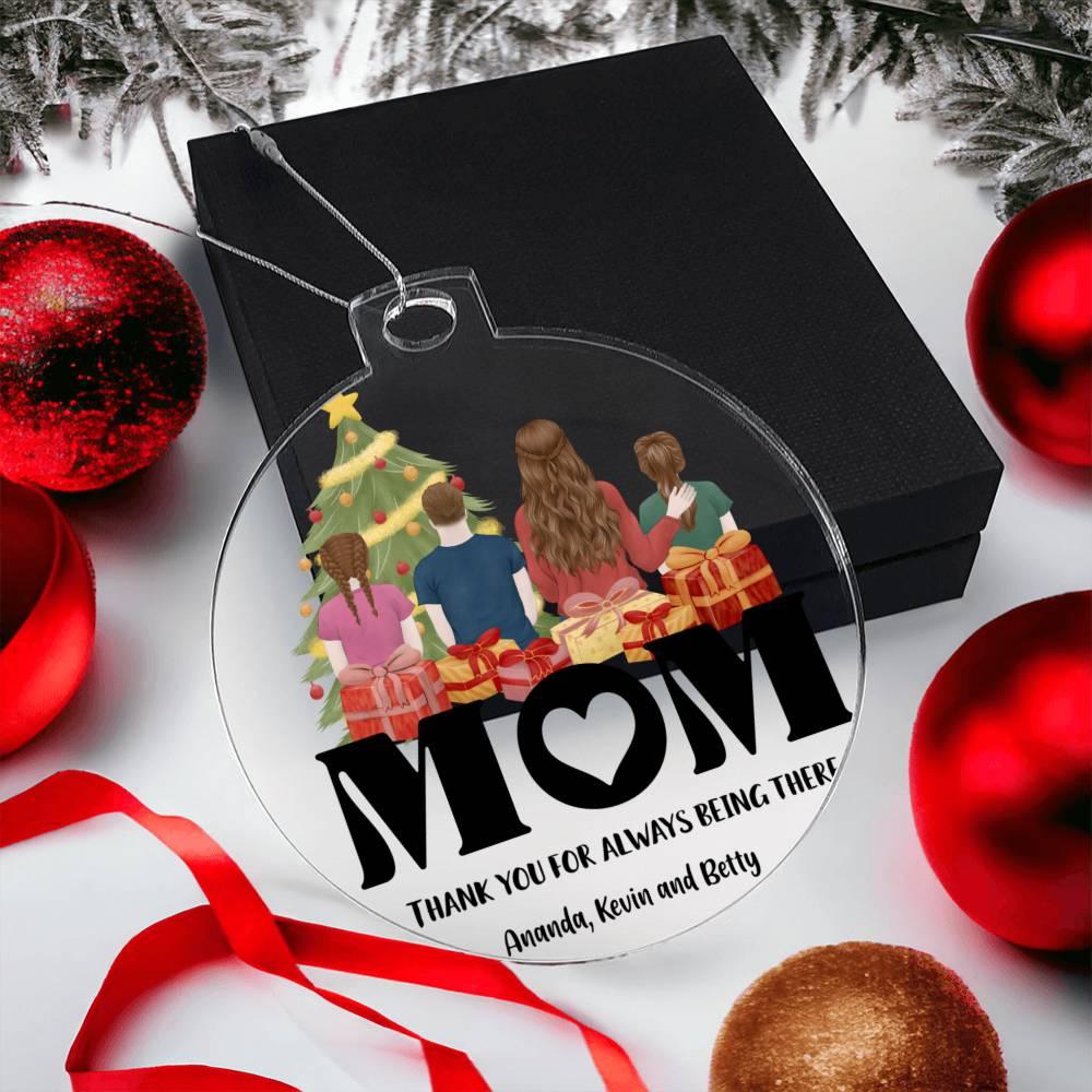 Personalized Mom Acrylic Keepsake Christmas Ornament