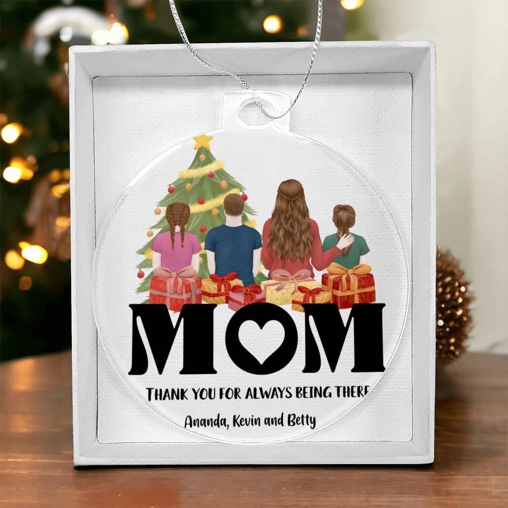 Personalized Mom Acrylic Keepsake Christmas Ornament
