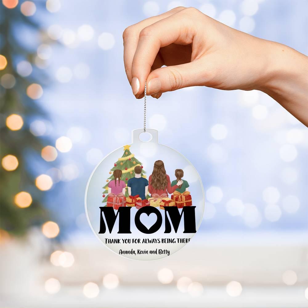 Personalized Mom Acrylic Keepsake Christmas Ornament