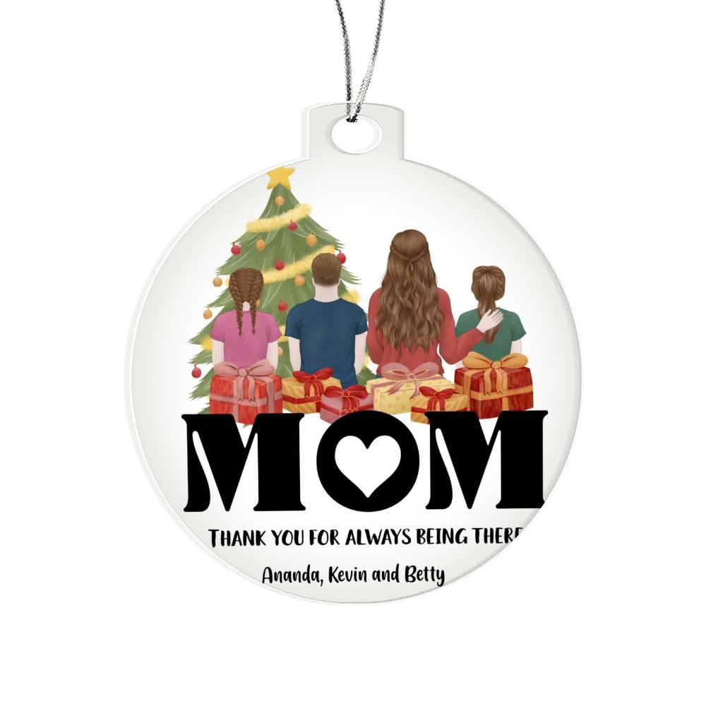 Personalized Mom Acrylic Keepsake Christmas Ornament