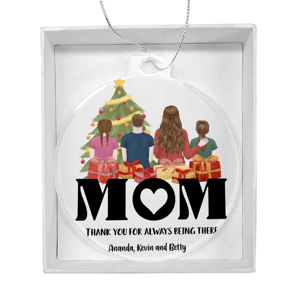 Personalized Mom Acrylic Keepsake Christmas Ornament