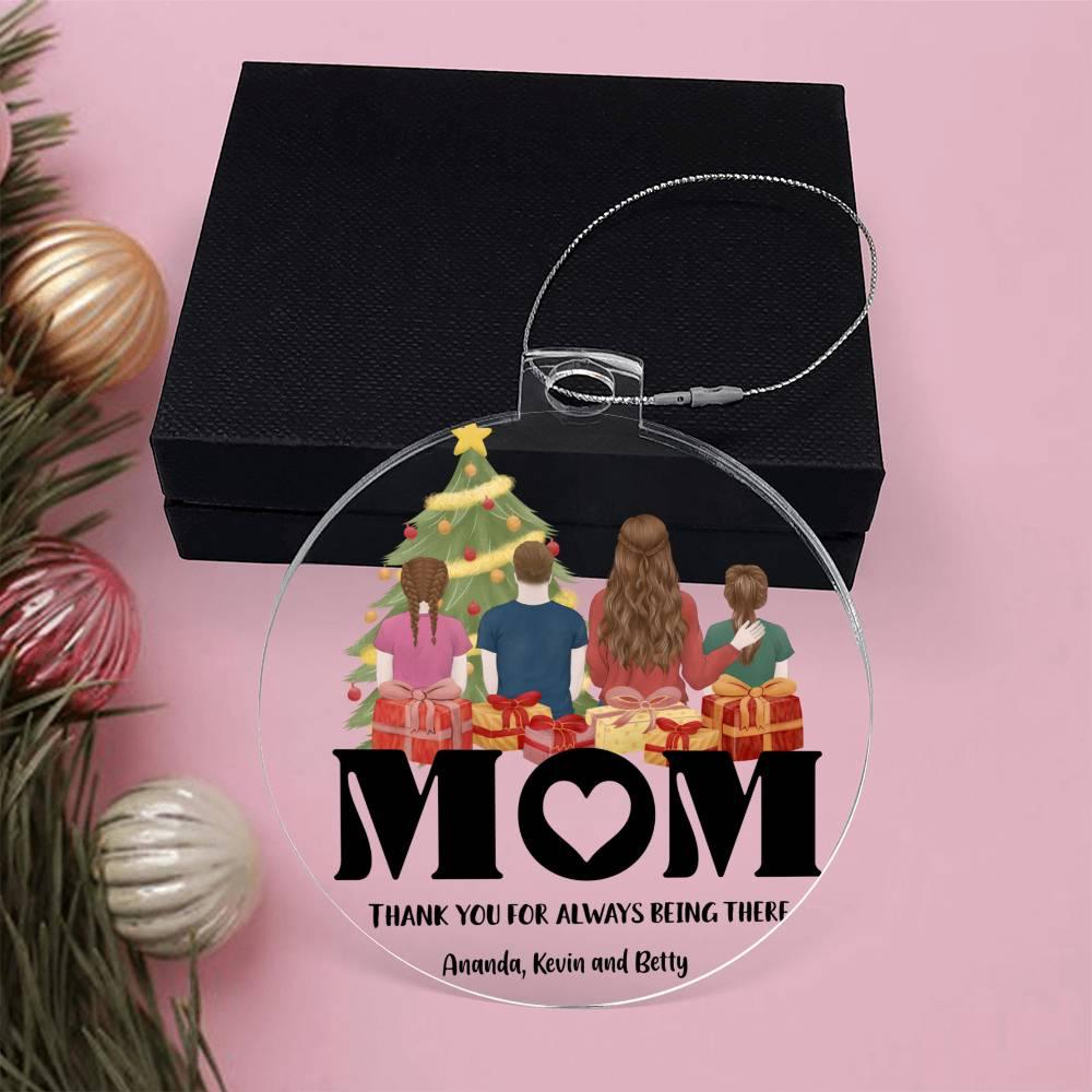 Personalized Mom Acrylic Keepsake Christmas Ornament