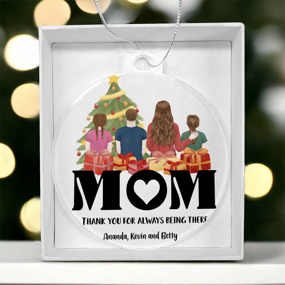 Personalized Mom Acrylic Keepsake Christmas Ornament