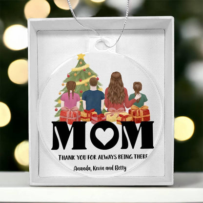 Personalized Mom Acrylic Keepsake Christmas Ornament
