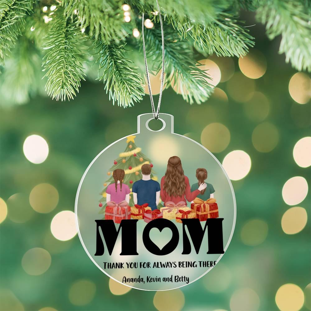 Personalized Mom Acrylic Keepsake Christmas Ornament
