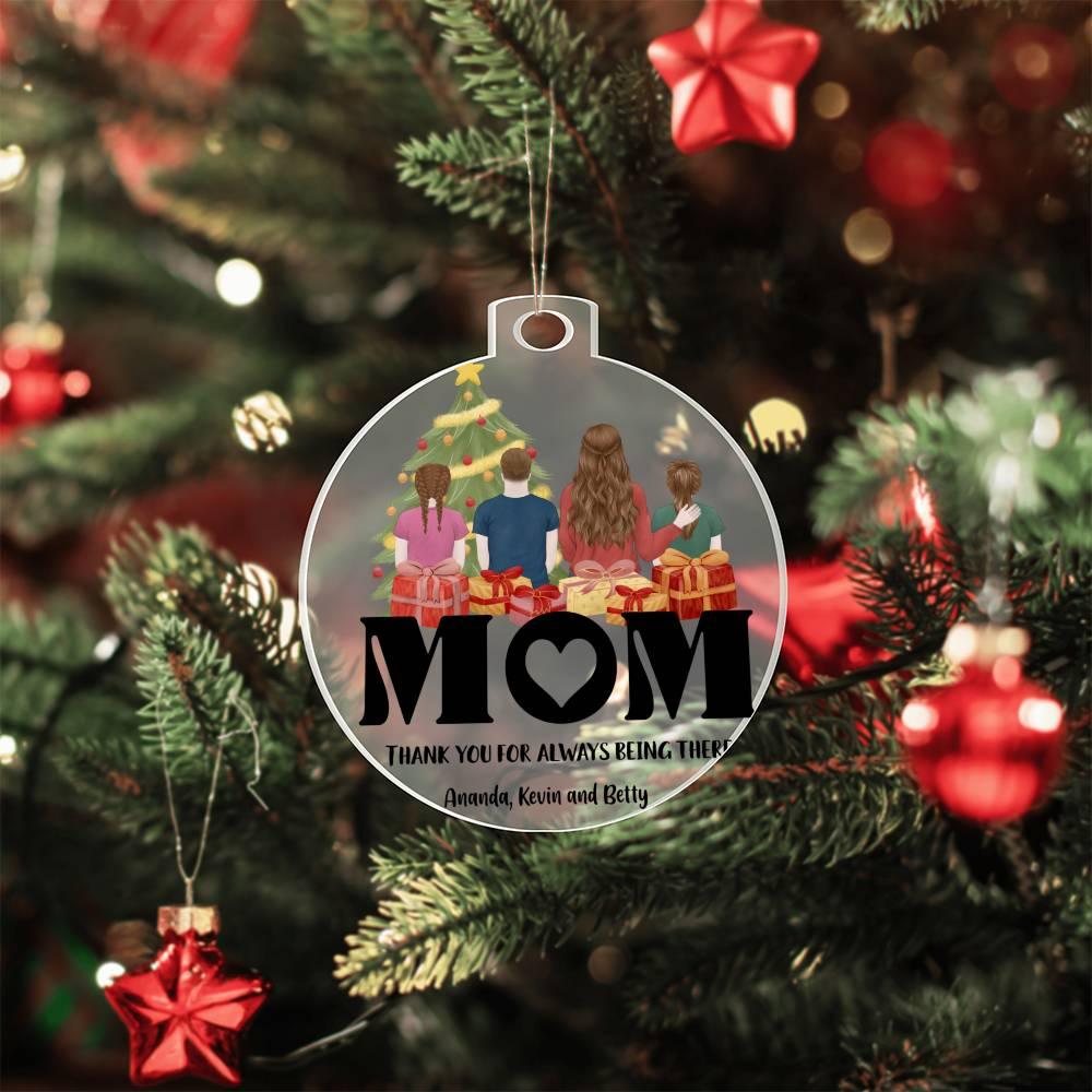 Personalized Mom Acrylic Keepsake Christmas Ornament