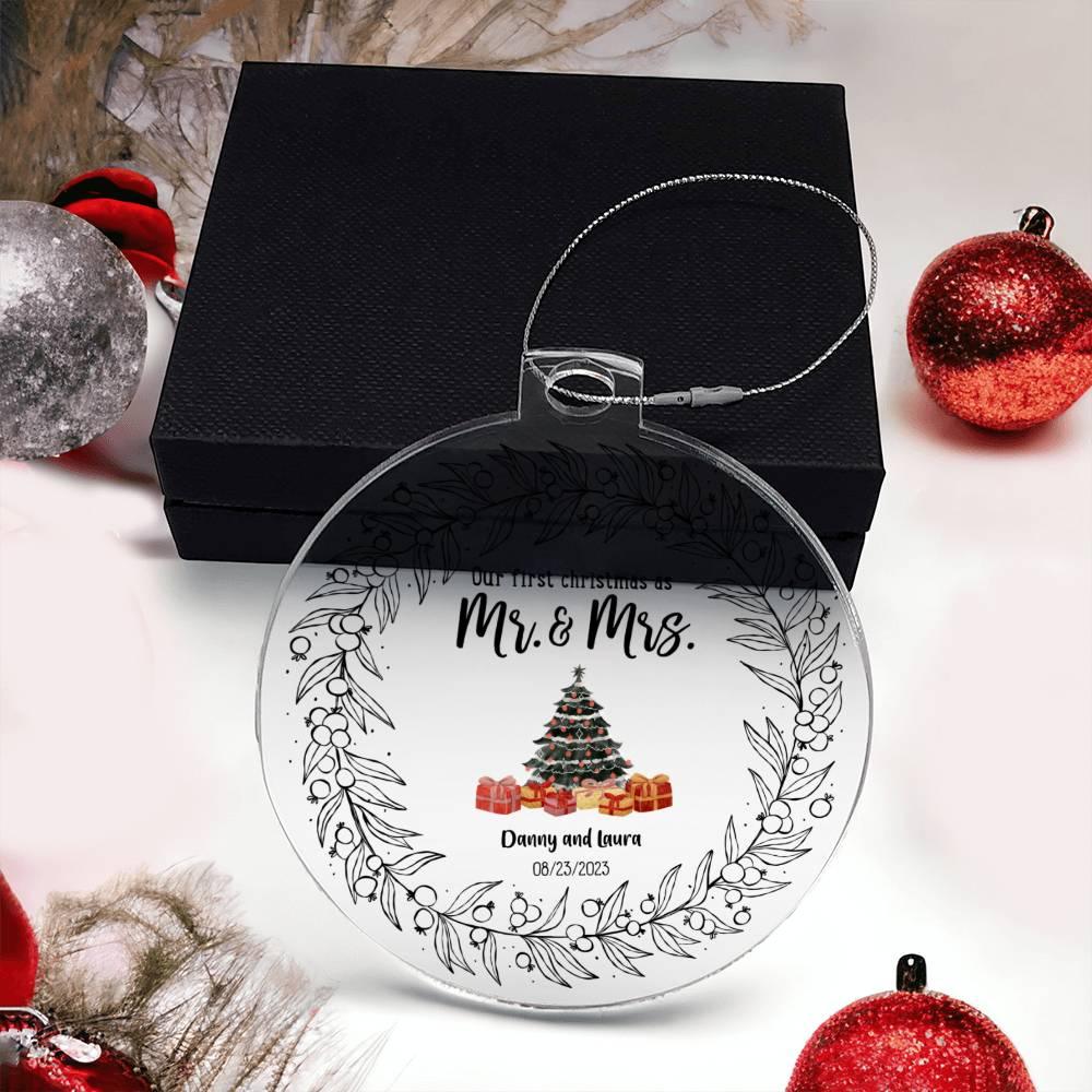Personalized Our First Christmas Together Acrylic Keepsake Ornament