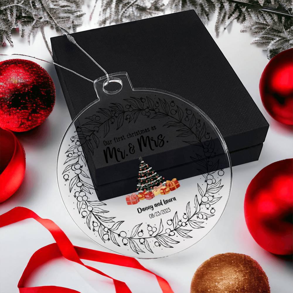Personalized Our First Christmas Together Acrylic Keepsake Ornament