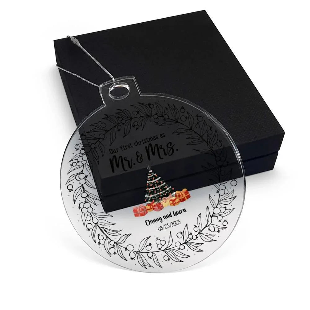 Personalized Our First Christmas Together Acrylic Keepsake Ornament
