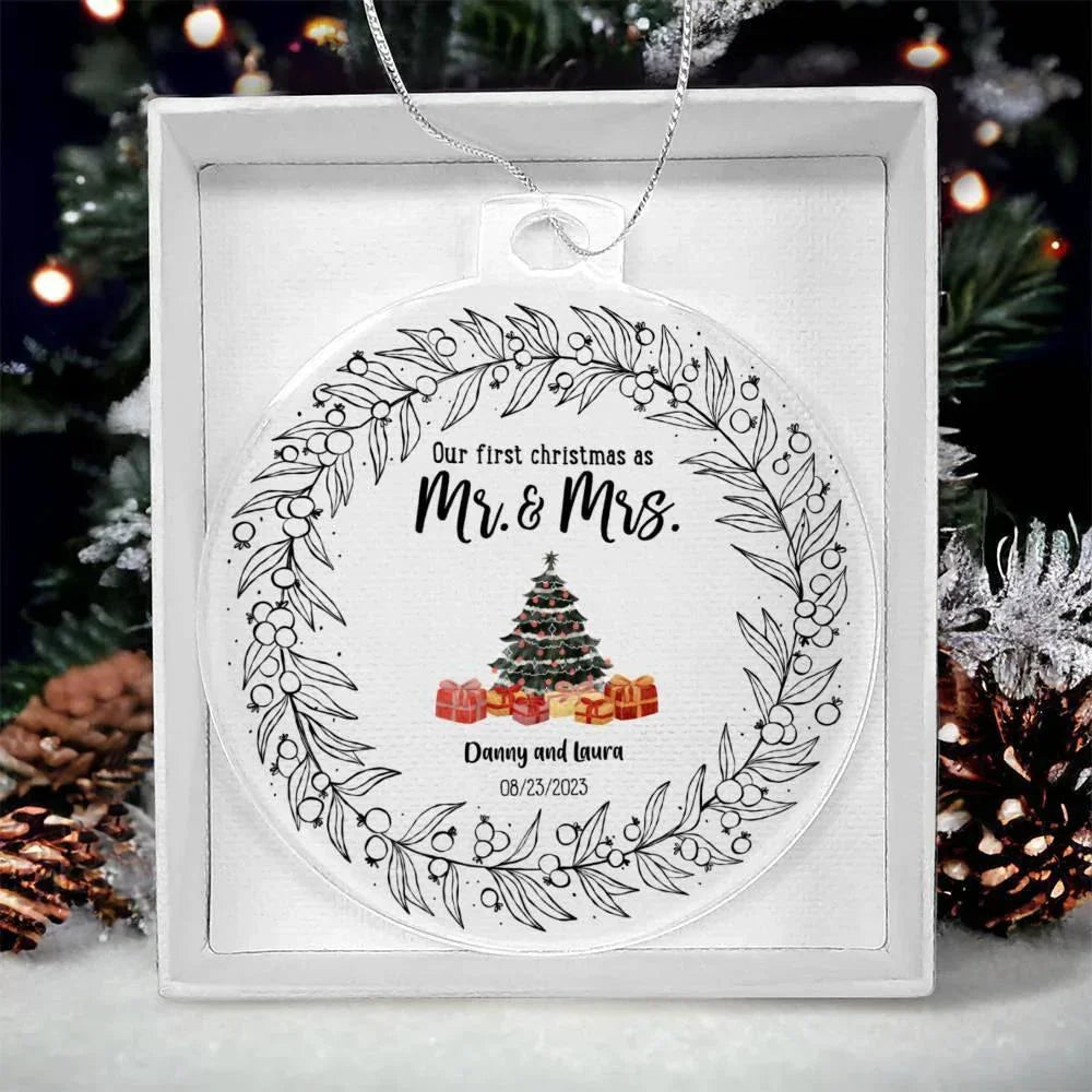 Personalized Our First Christmas Together Acrylic Keepsake Ornament