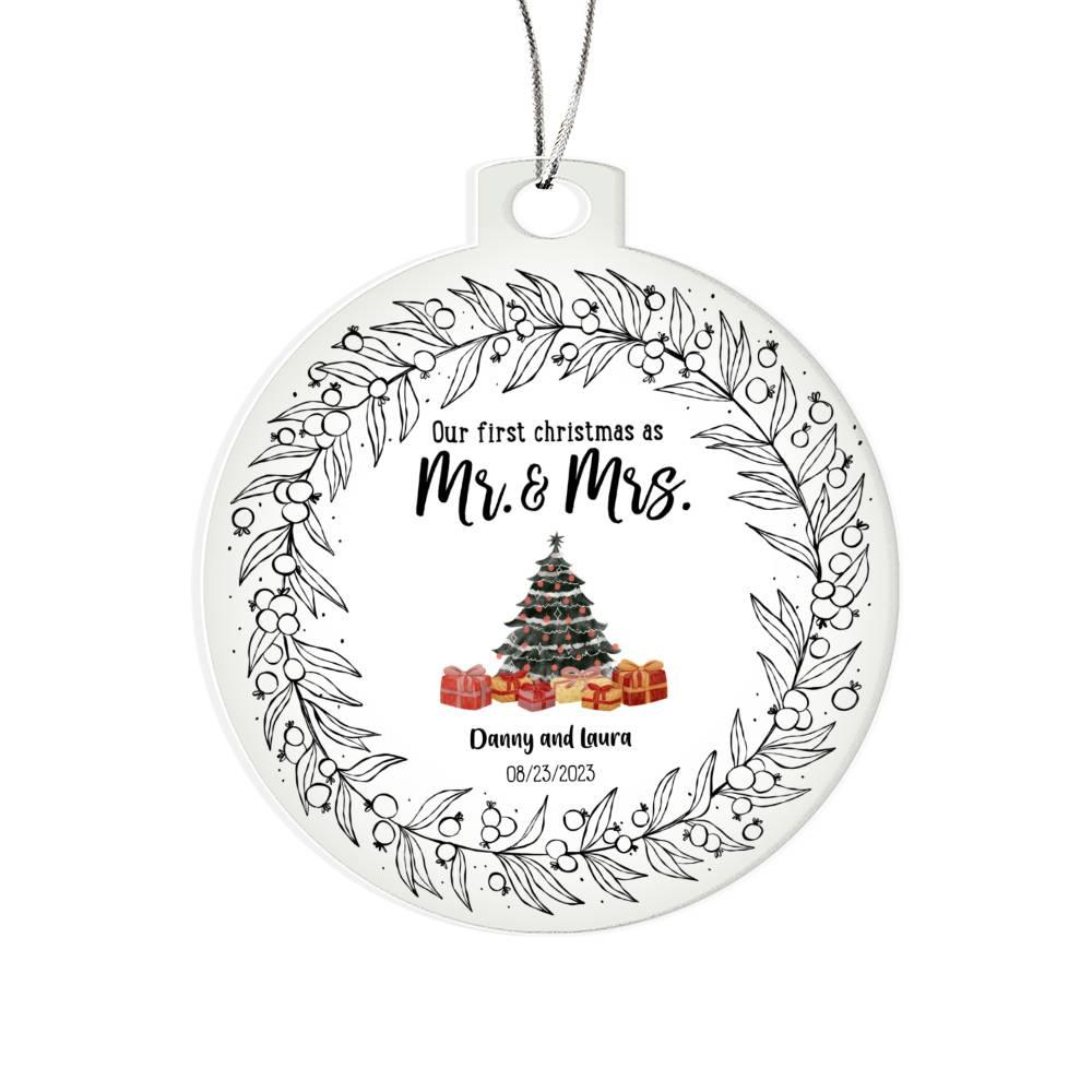 Personalized Our First Christmas Together Acrylic Keepsake Ornament