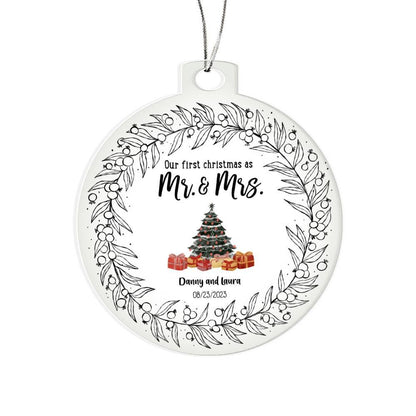 Personalized Our First Christmas Together Acrylic Keepsake Ornament
