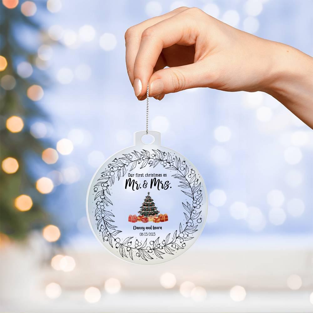 Personalized Our First Christmas Together Acrylic Keepsake Ornament