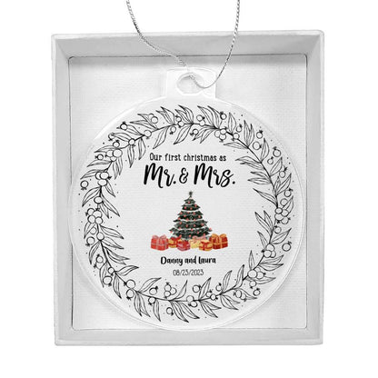 Personalized Our First Christmas Together Acrylic Keepsake Ornament