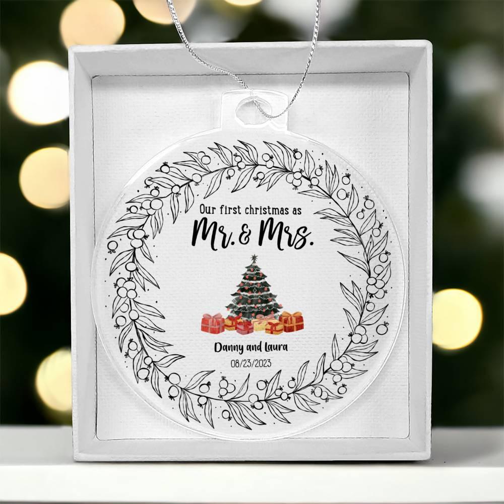 Personalized Our First Christmas Together Acrylic Keepsake Ornament