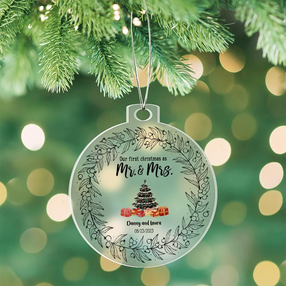 Personalized Our First Christmas Together Acrylic Keepsake Ornament