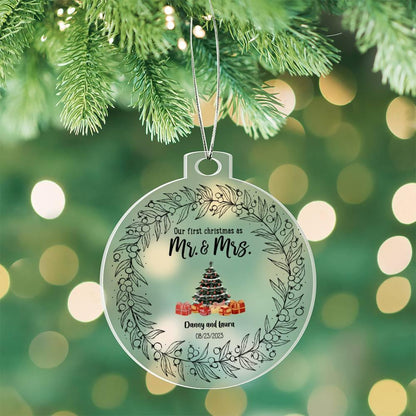 Personalized Our First Christmas Together Acrylic Keepsake Ornament