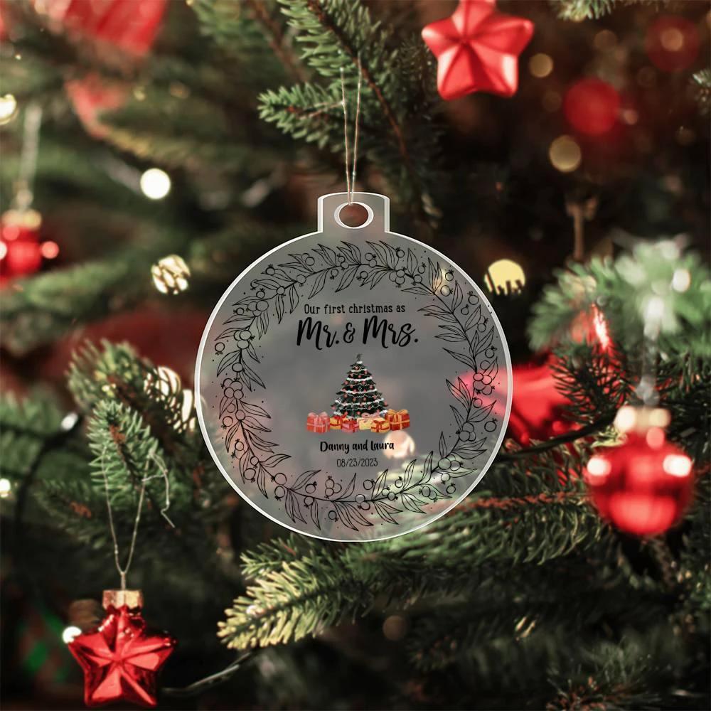 Personalized Our First Christmas Together Acrylic Keepsake Ornament