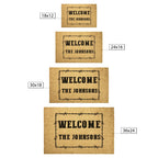 Personalized Western Welcome Doormat with Barbed Wire Frame – Custom Family Name Ranch-Style Outdoor Entrance Mat
