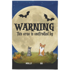 Personalized Halloween Garden Flag – “This Area is Controlled By” Custom Dog Name Yard Flag