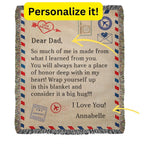 Gift for Dad - Wrap Yourself with this Blanket and Consider it a Big Hug - Personalized Heirloom Woven Blanket