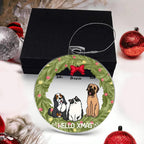 Pet Personalized Holiday Wreath Acrylic Keepsake Ornament