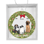Pet Personalized Holiday Wreath Acrylic Keepsake Ornament